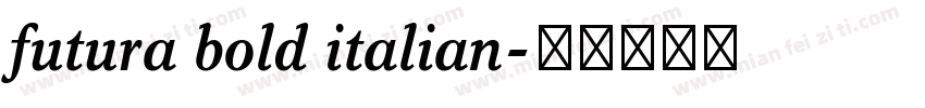 futura bold italian字体转换